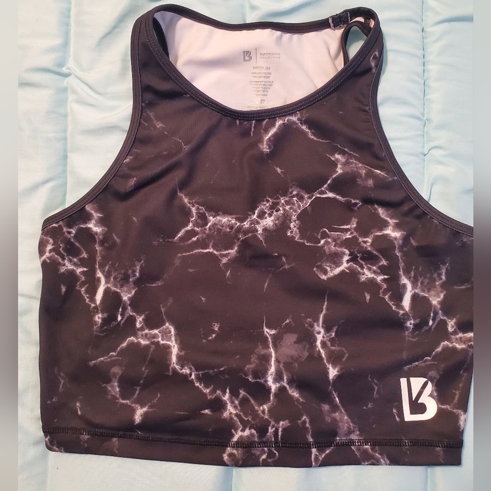 Buffbunny Collection Marble Auroa Crop, Size M